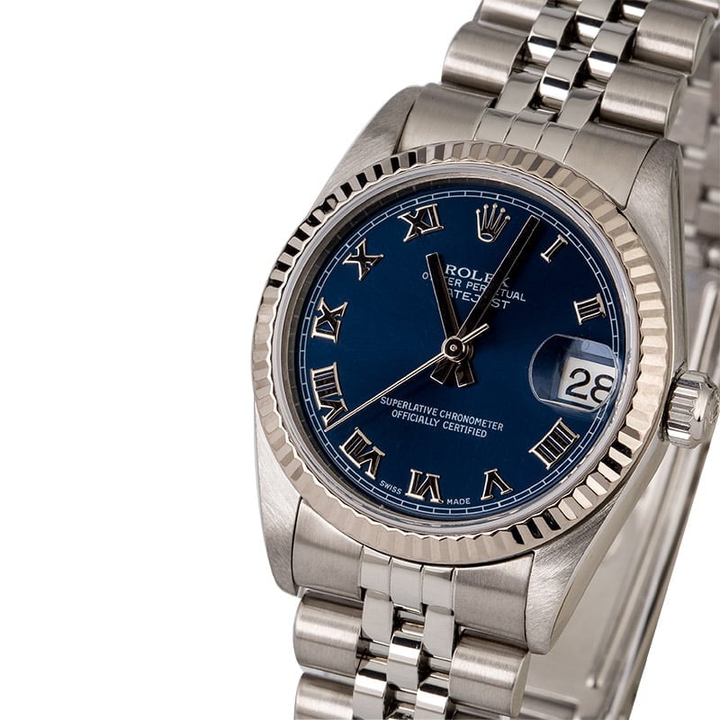 Used Rolex Datejust 78274 Blue Roman Dial