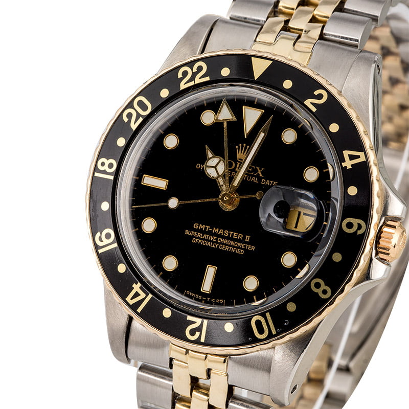 Rolex GMT-Master 16753 Two Tone American Oval Link