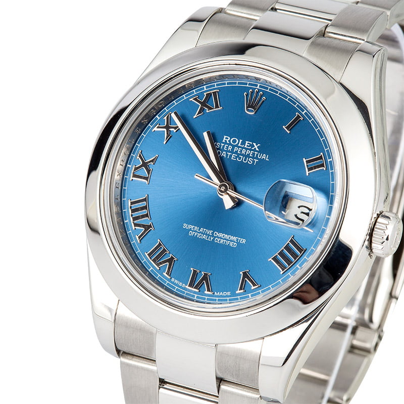 Used Rolex Datejust Blue Dial 116300