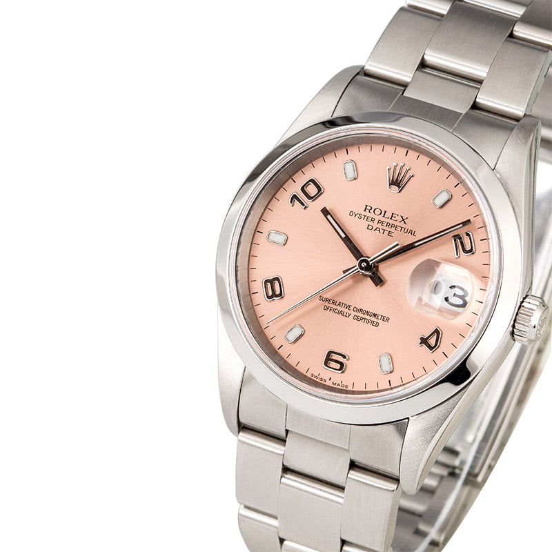 Rolex Date 15200 Salmon Dial