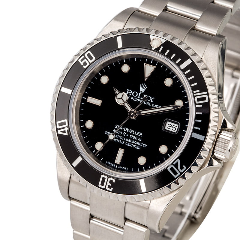 Used Rolex Sea-Dweller 16600 Black Timing Bezel