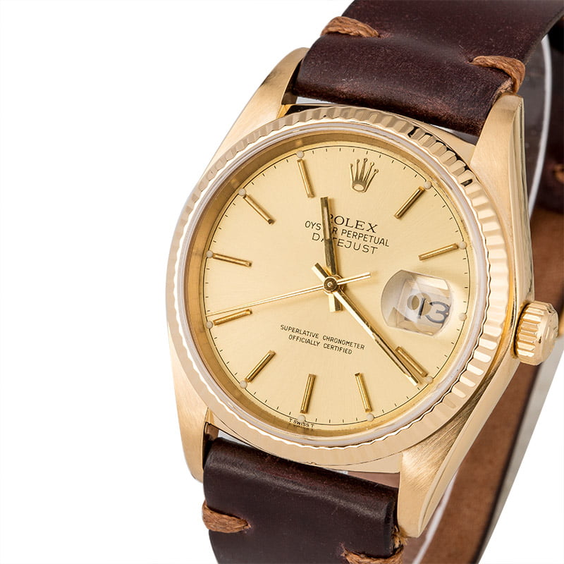 120804 T Rolex 16018 Yellow Gold Datejust.