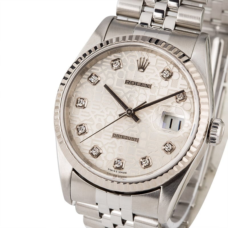 Rolex Datejust 16234 Silver Jubilee Diamond Dial