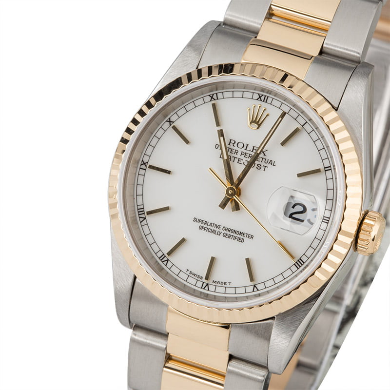 Used Rolex Datejust 16233 White Index Dial