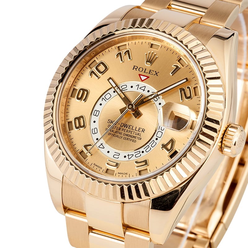 PreOwned Rolex Sky-Dweller 326938 Yellow Gold Oyster