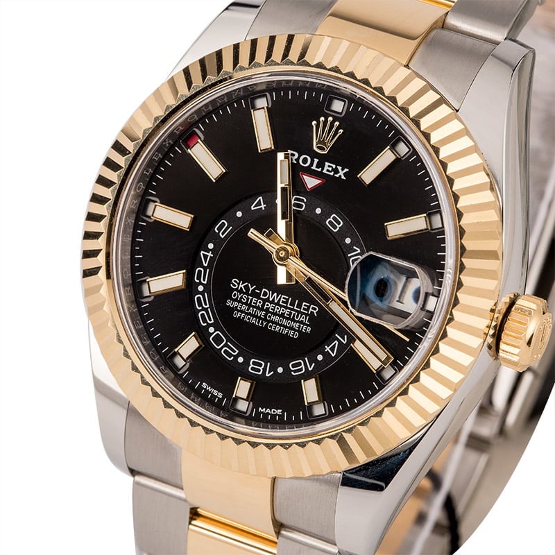 Rolex Sky-Dweller 326933 Black Dial Two Tone Oyster