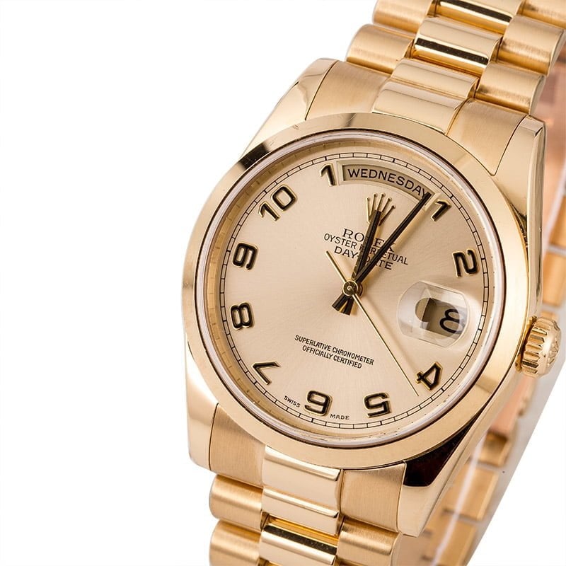 Men's Rolex President Gold Day-Date 118208 Pre-Owned