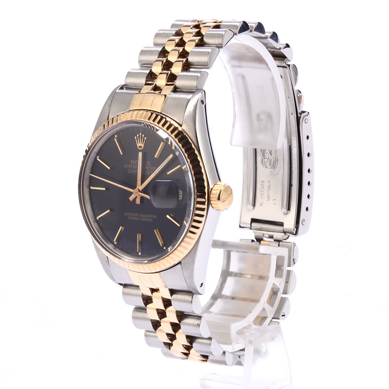 Pre-Owned Rolex Datejust 16013 Black Dial Two Tone