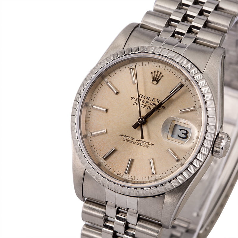 Used Rolex Datejust 16220 Silver Dial