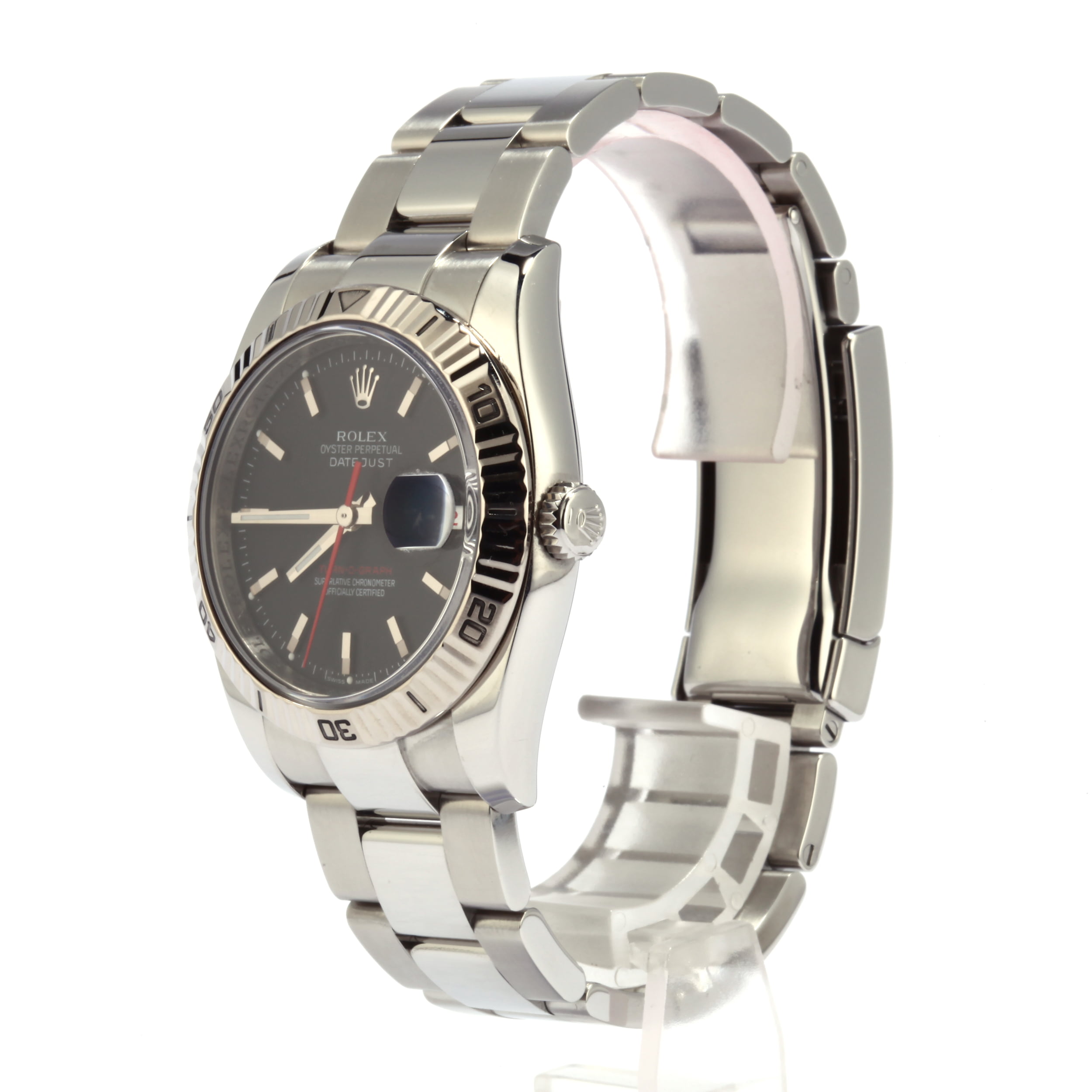 Pre-Owned Rolex Datejust Turn-O-Graph 116264 Black Dial T