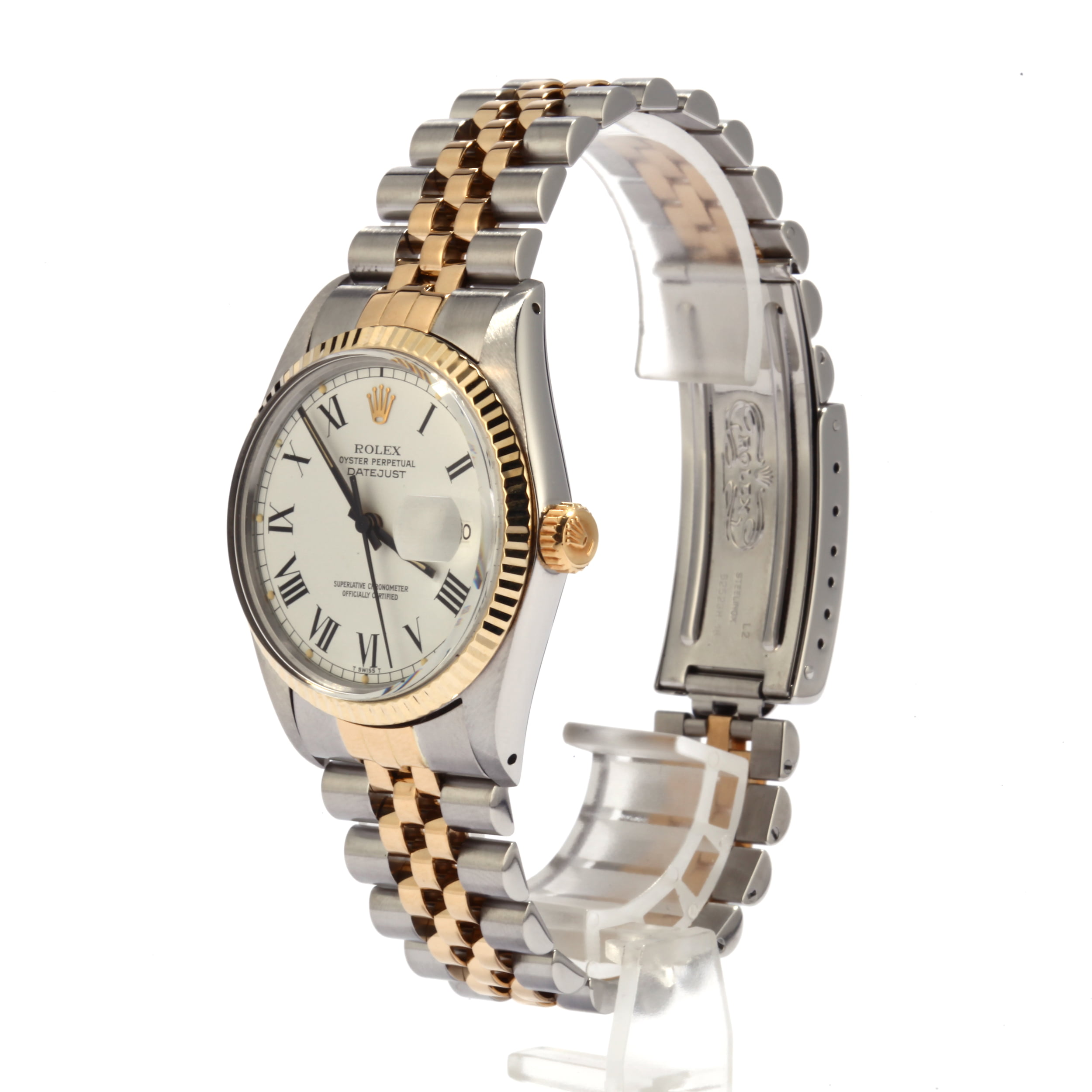Pre-Owned Rolex 16013 Datejust White Buckley Dial