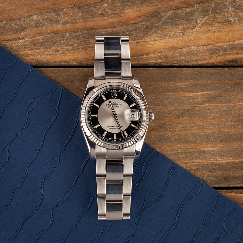 rolex datejust tuxedo dial