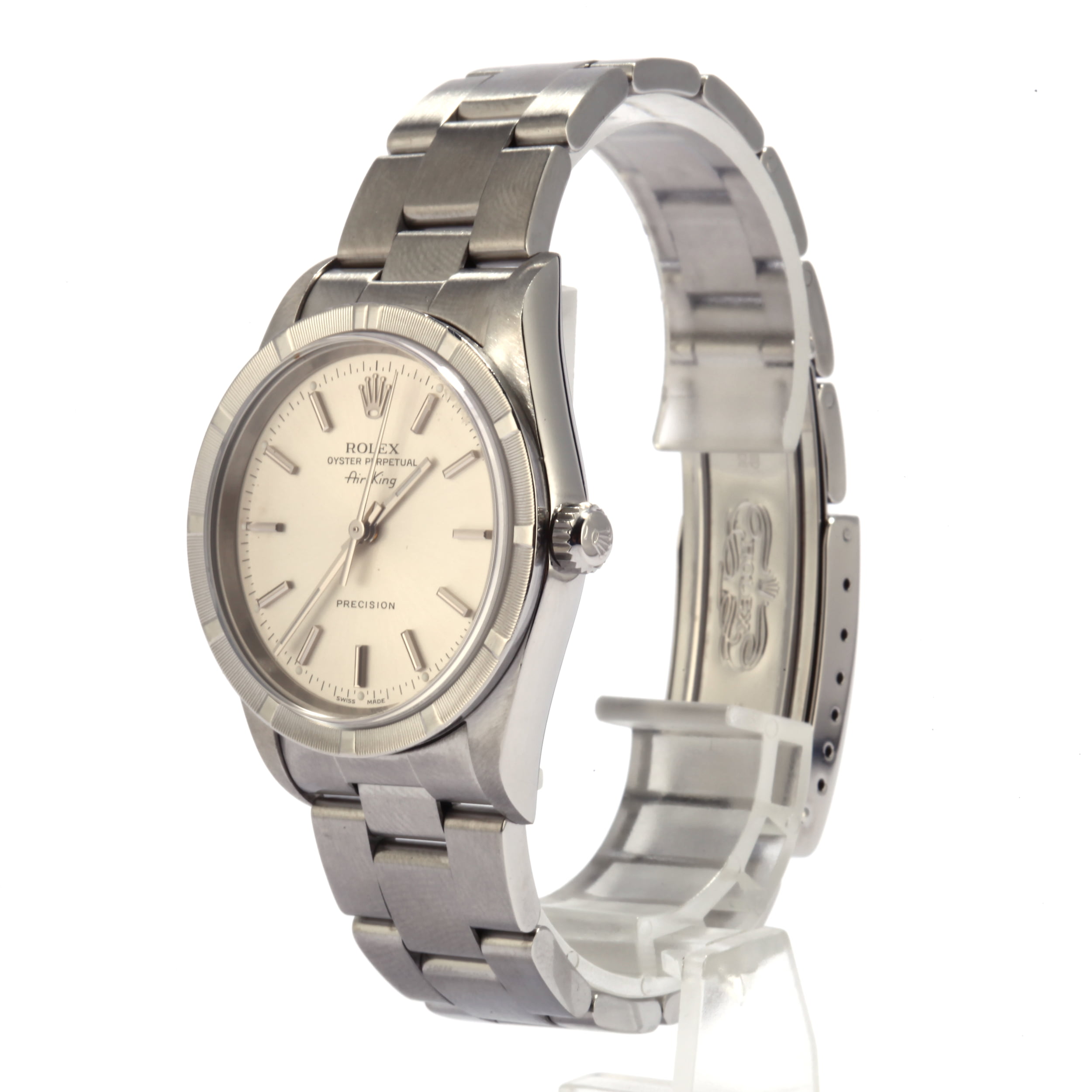 Pre-Owned Rolex 14010 Air-King Silver Dial