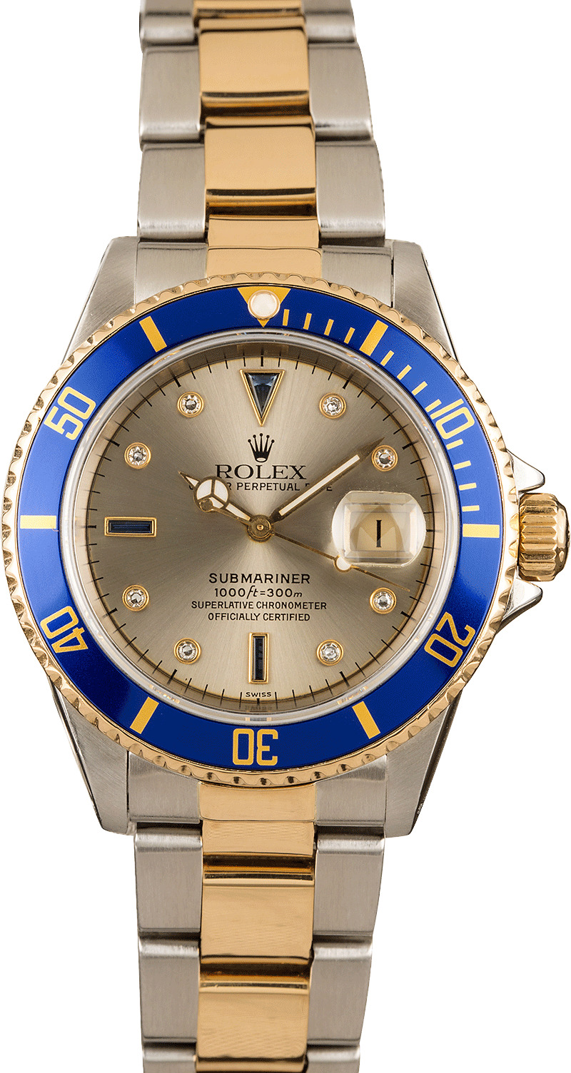 Buy Used Rolex Submariner 16613 Serti | Bob's Watches