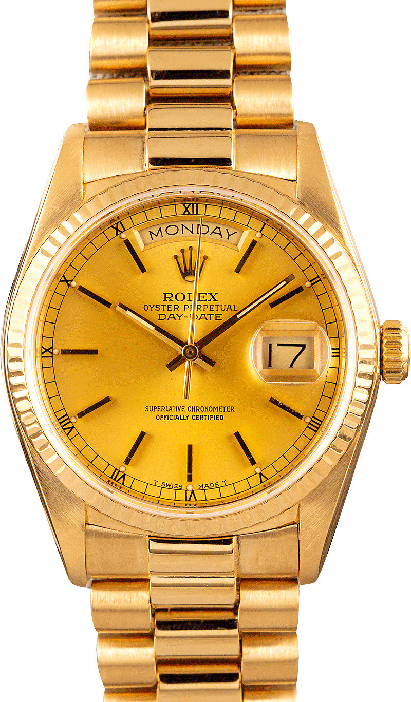 rolex presidential gold used