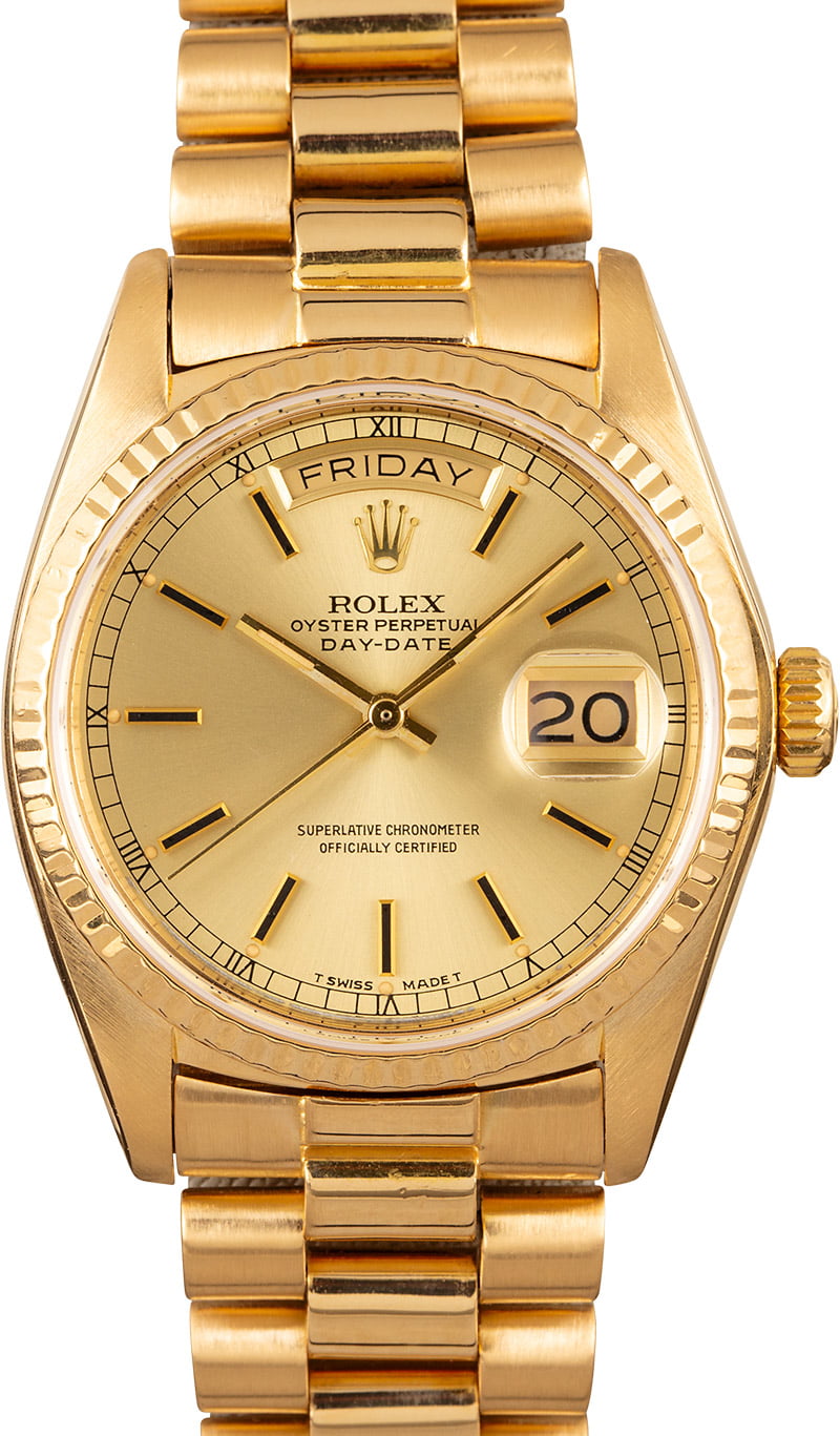 rolex 18 karat gold watch