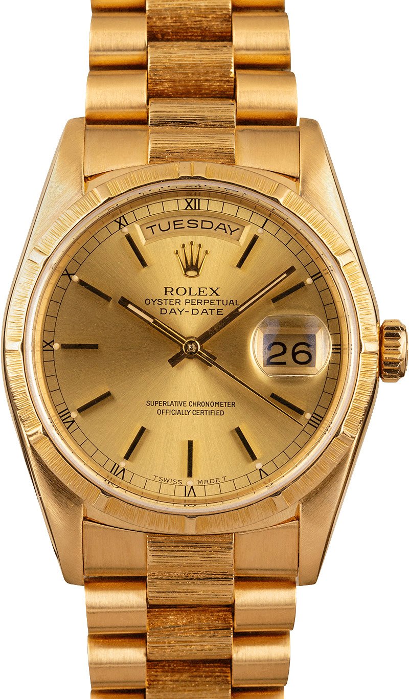 Rolex President Champagne 18248-Yellow Gold Watch, Used, Mens