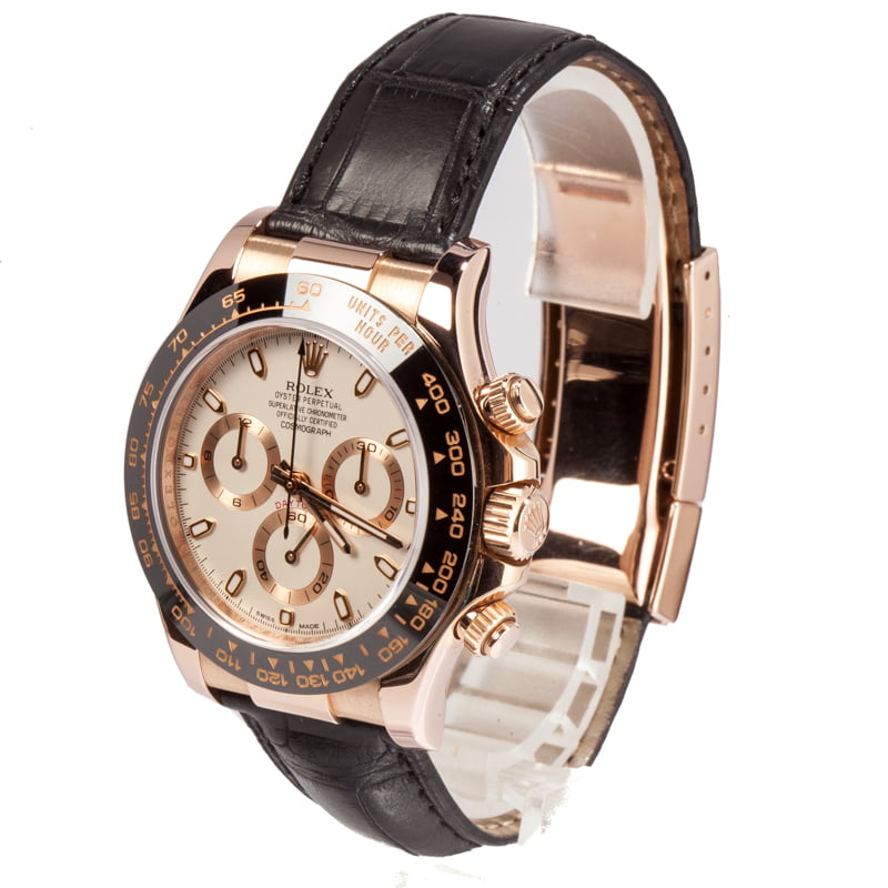 Rolex Daytona Everose Gold 116515 Leather Strap