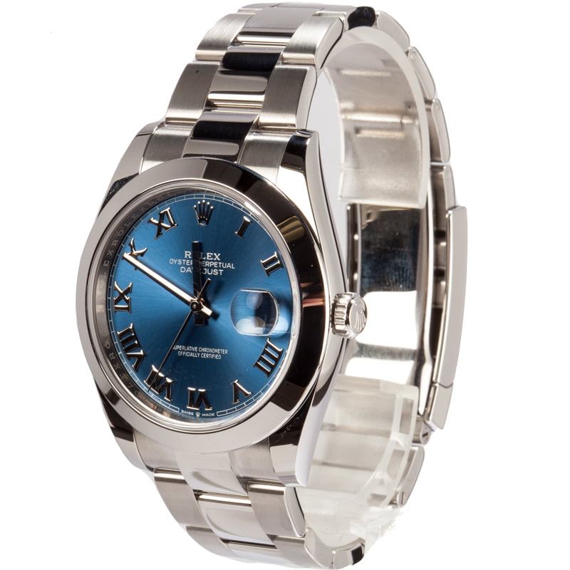 Pre-Owned Rolex Steel Datejust 126300 Blue Dial