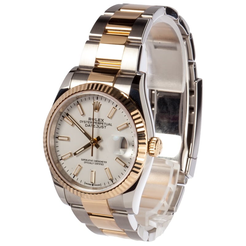 Pre-Owned Rolex Datejust 126233 White Luminous Dial