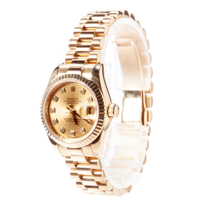 Rolex Lady President 179178 Champagne Dial