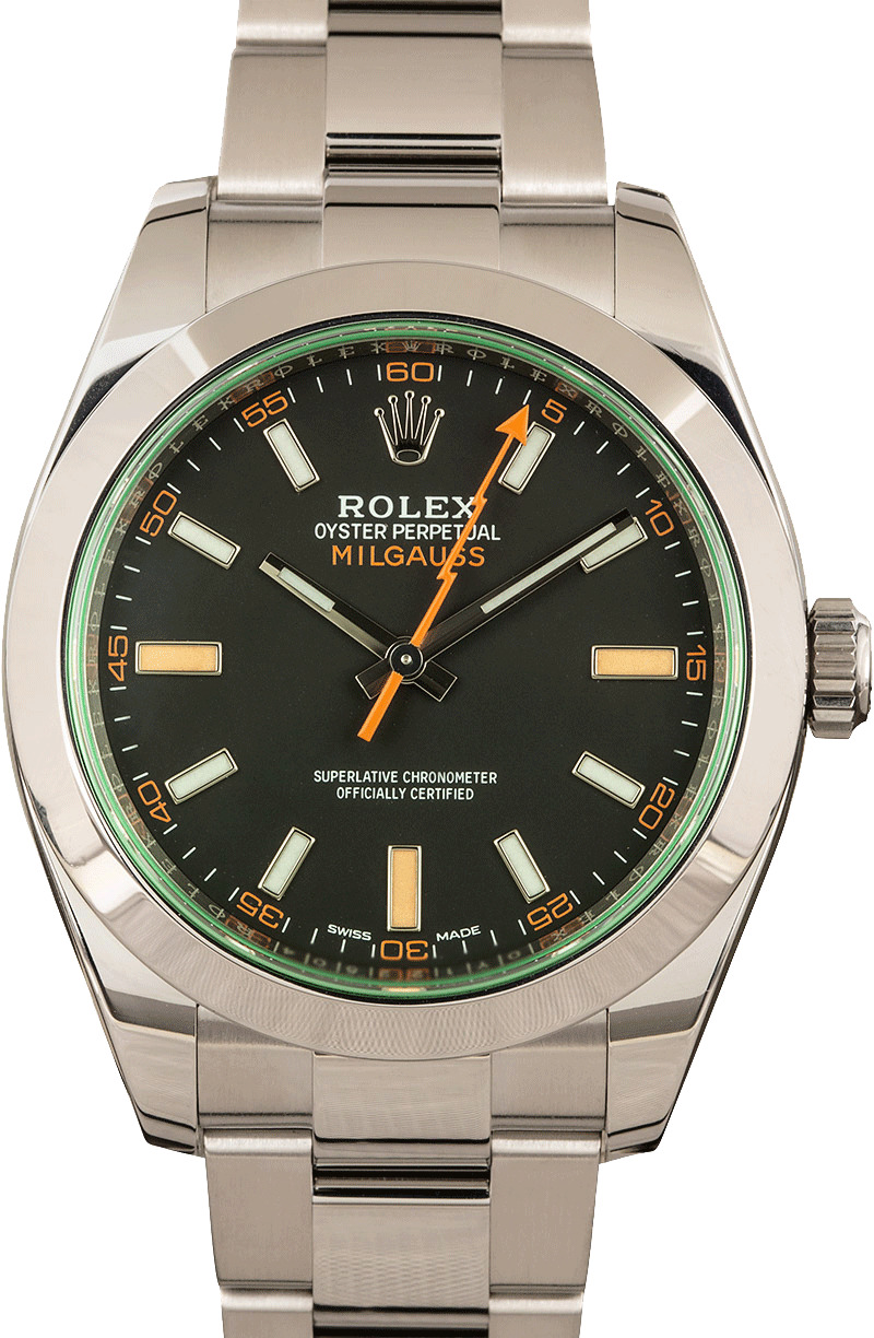 Buy Used Rolex Milgauss 116400 Bob s Watches Sku 147635 x