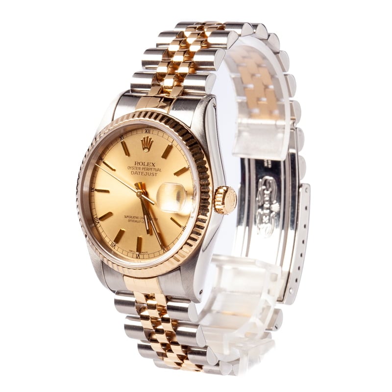 Pre-Owned Rolex Datejust 16233 Champagne Dial Watch