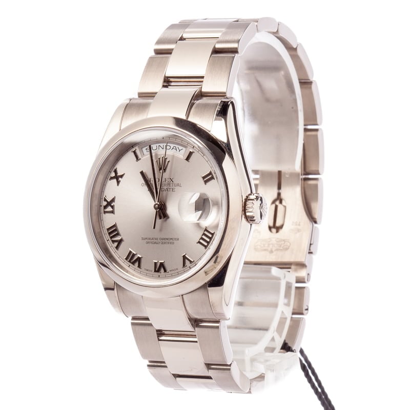 Pre Owned Rolex Day-Date 118209 18k White Gold