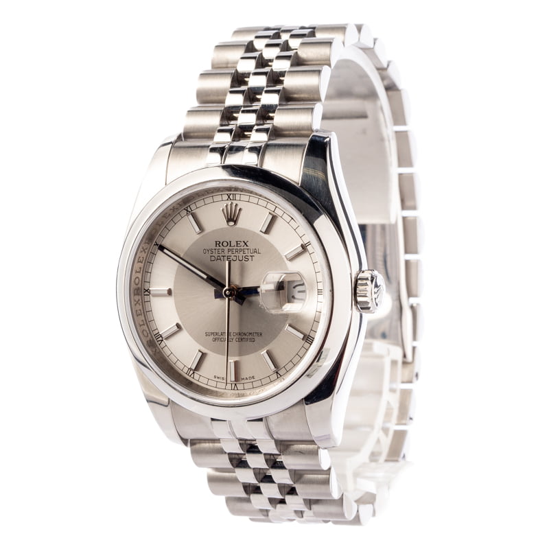 Rolex Datejust 116200 Silver Tuxedo Dial