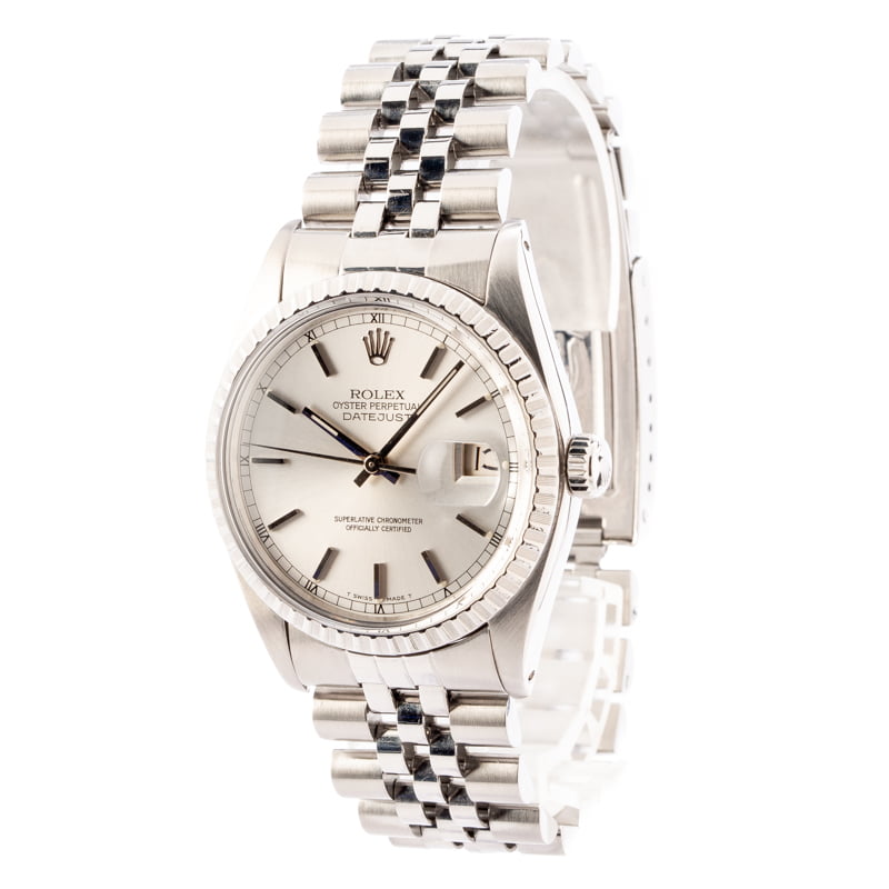 Pre-Owned Rolex Datejust 16030 Silver Dial Watch