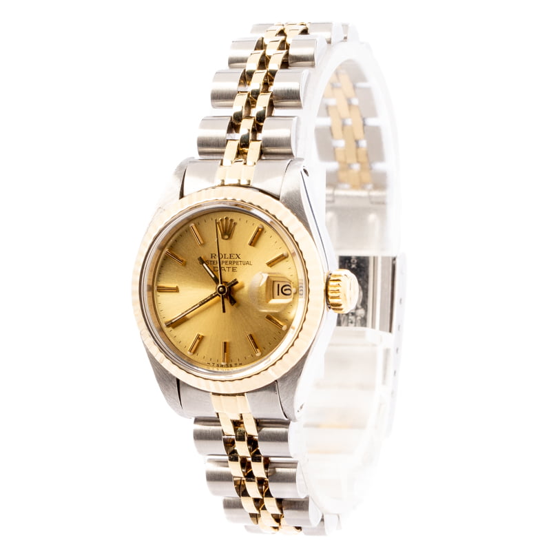 Ladies Rolex Date 6917 Champagne Dial