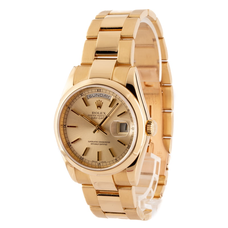 Rolex Day-Date 118208 Yellow Gold Oyster