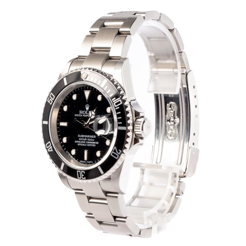 Pre Owned Rolex Submariner 16610 No Holes Case