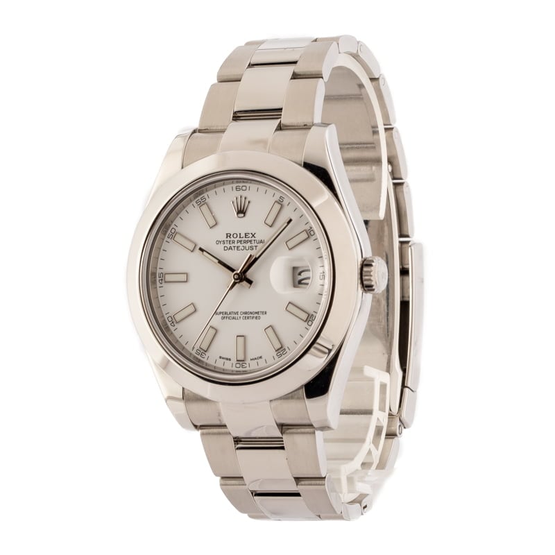 Pre-Owned Rolex Datejust II 116300 White Dial