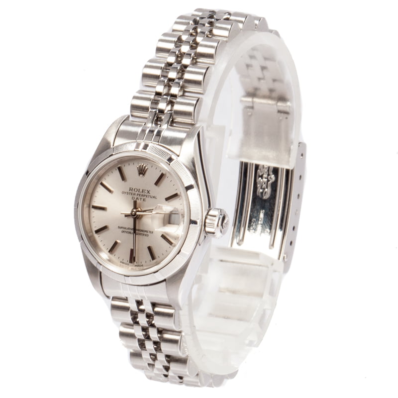 Pre Owned Rolex Date 79190 Silver Index Dial