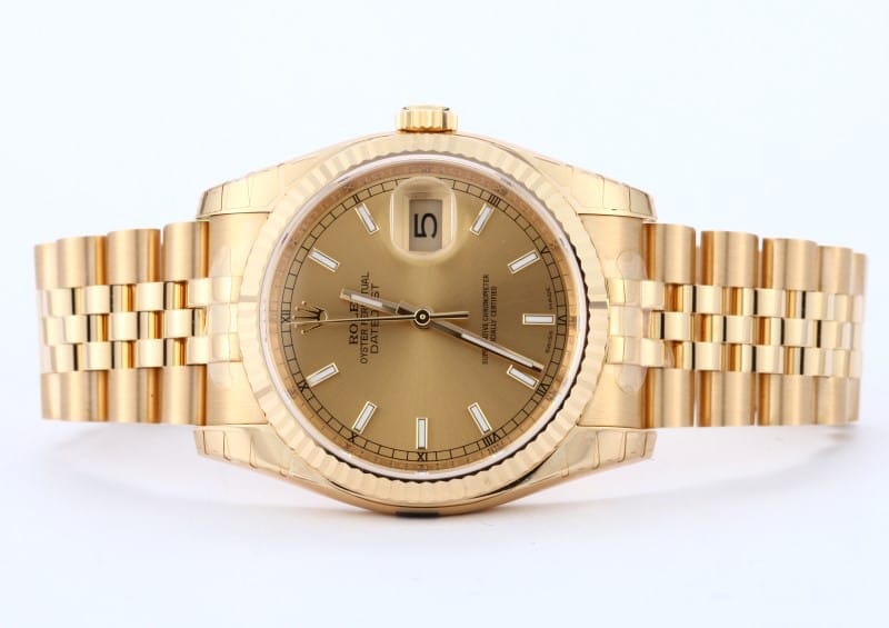 New Rolex 18k Gold Datejust 116238 - Save $1000