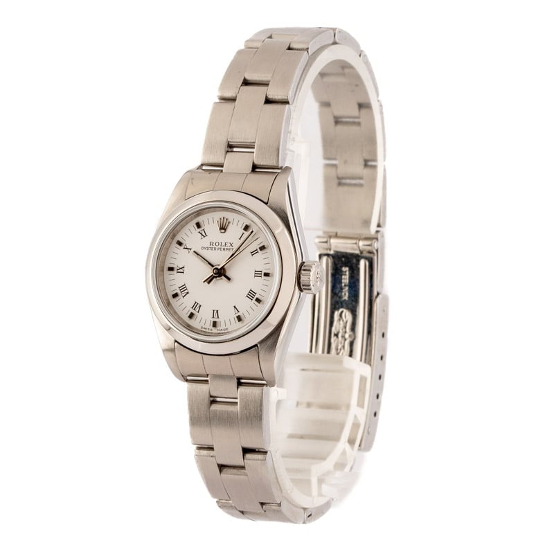 Ladies Rolex Oyster Perpetual 76080 White