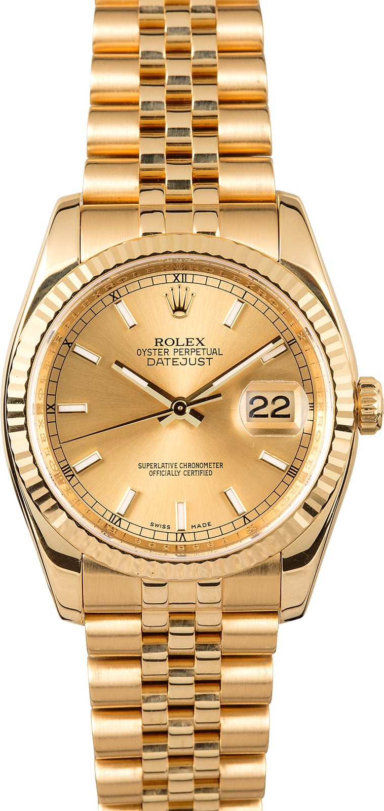 yellow gold datejust