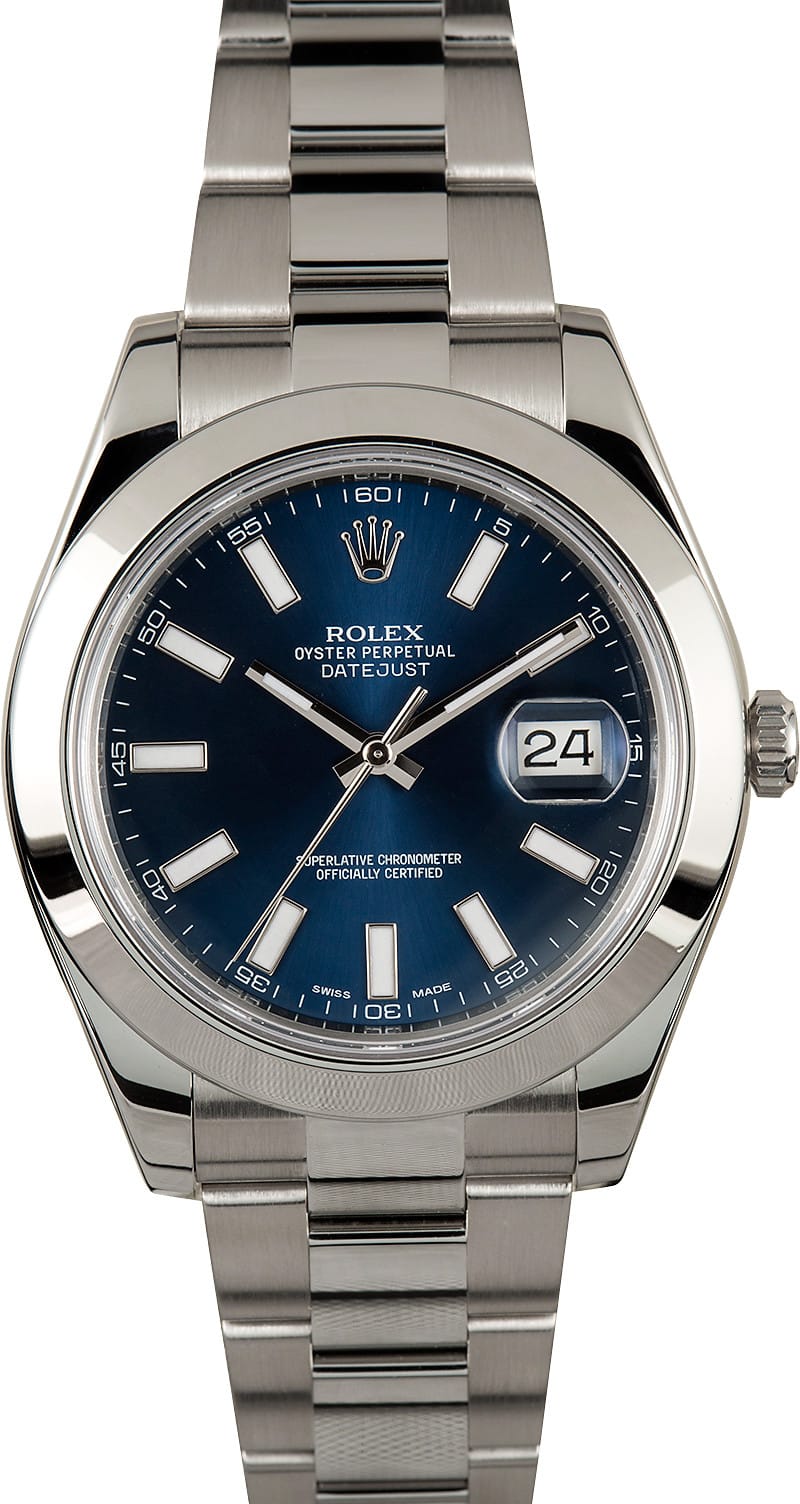rolex datejust 2 blue dial