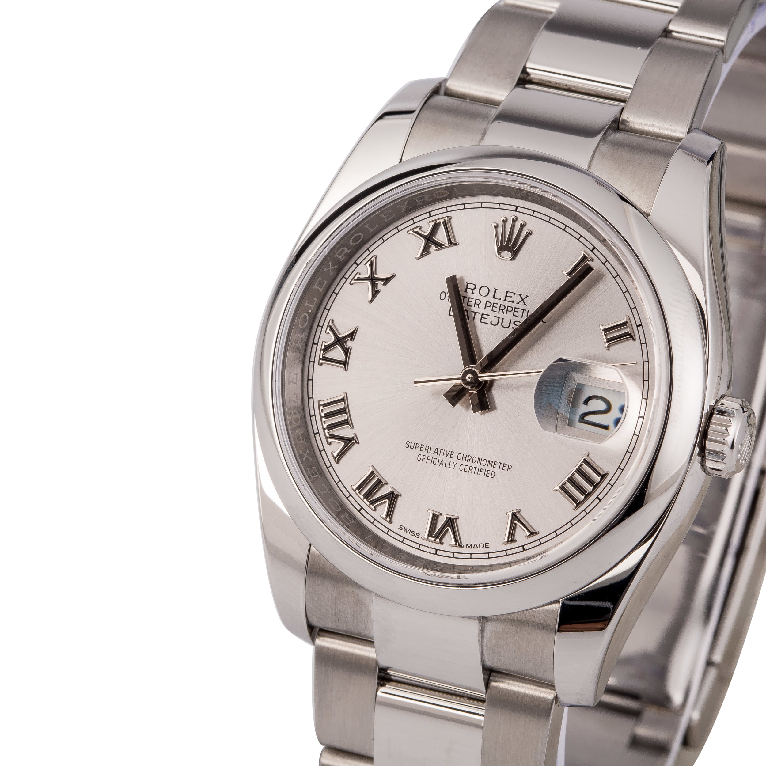 Pre-Owned Rolex Datejust 116200 Silver Roman Dial