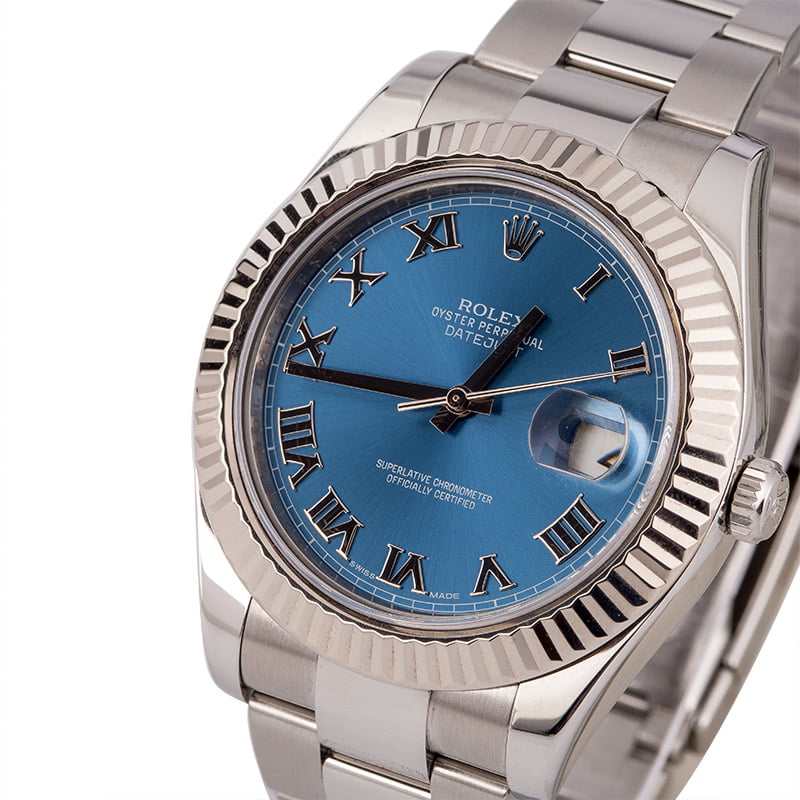 rolex 41mm datejust blue