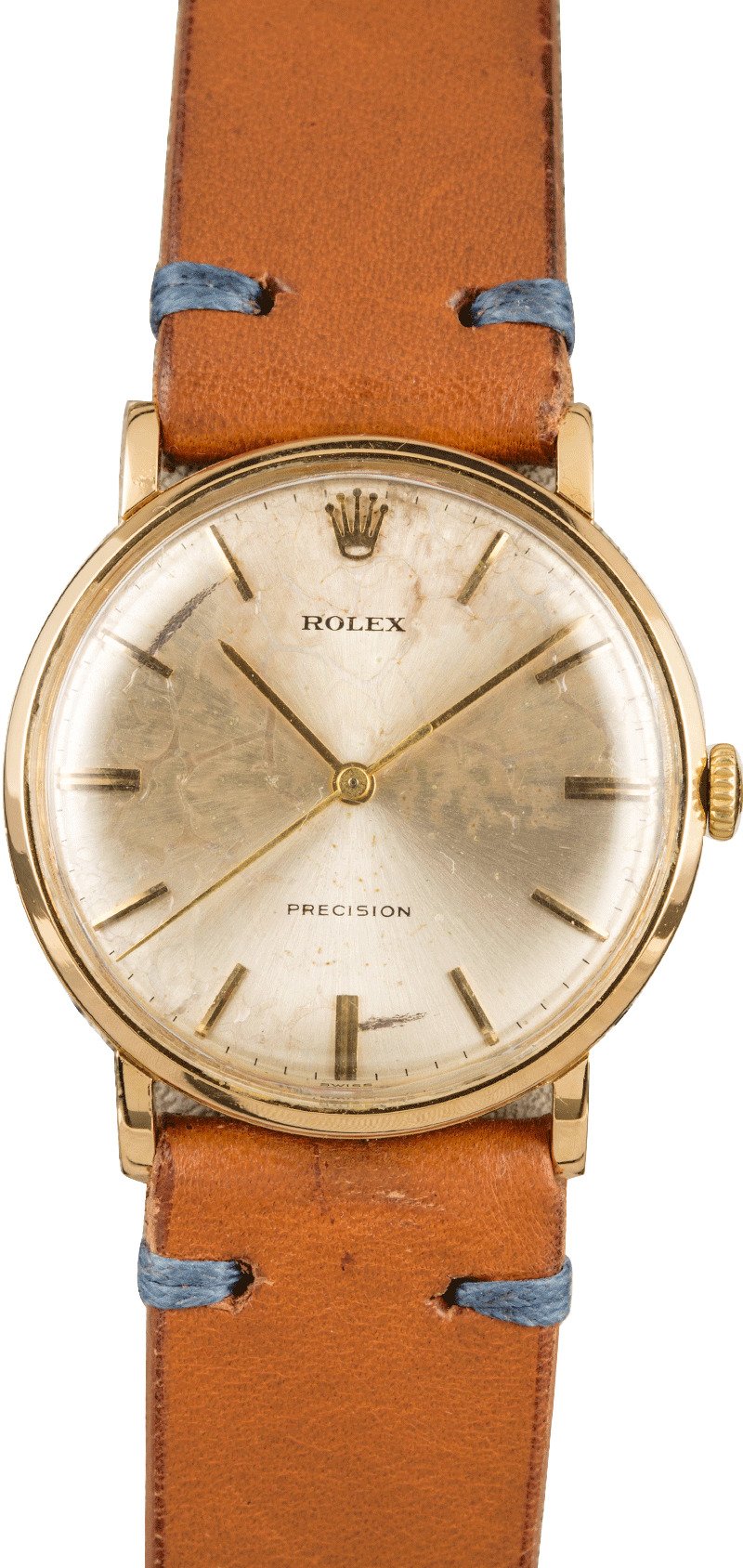 rolex precision 18k gold