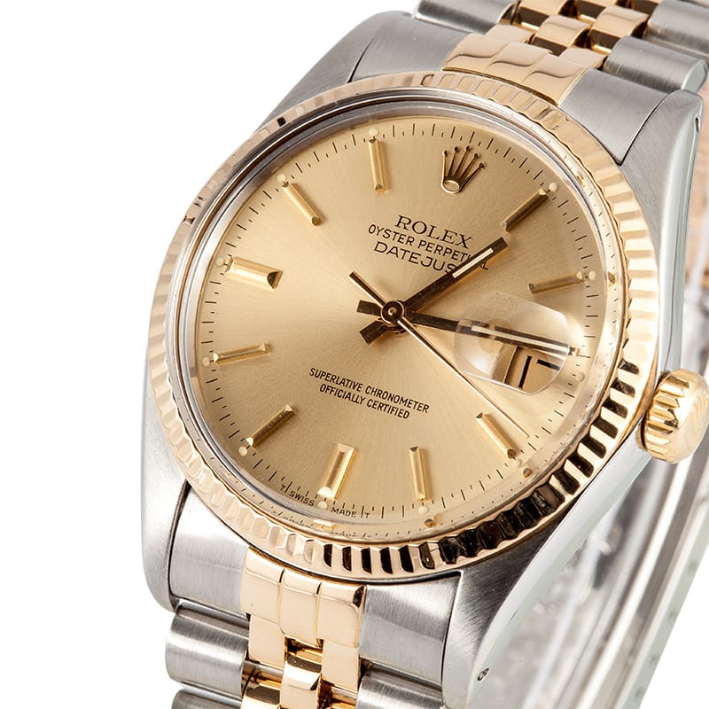 Datejust Rolex Stainless/Gold 16013 Men's