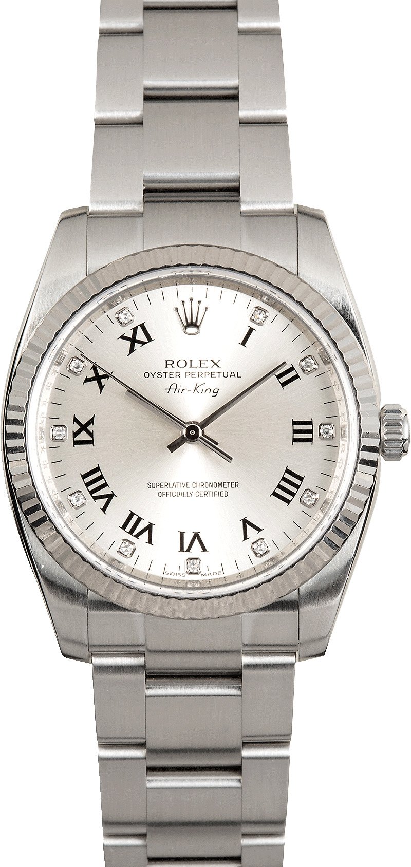 rolex air king diamond bezel