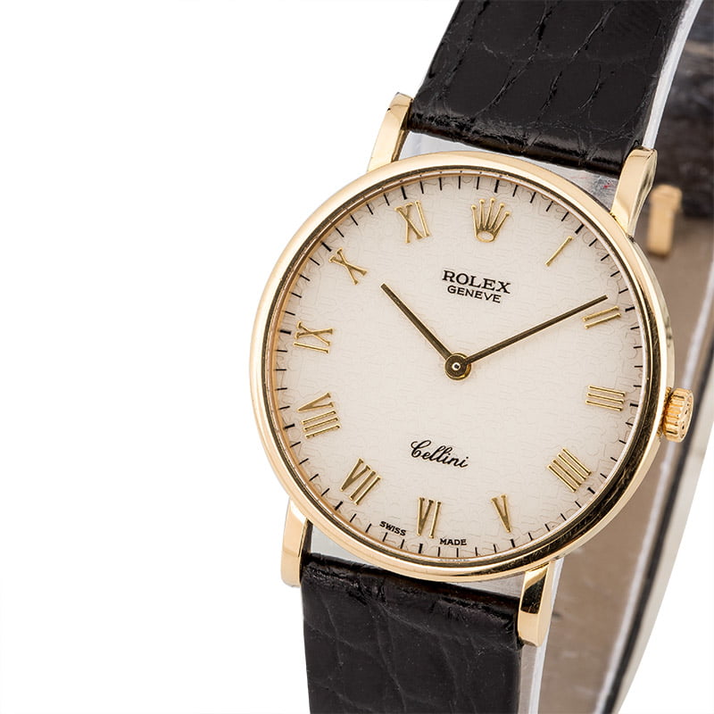 Rolex Cellini 4112 White Roman Dial