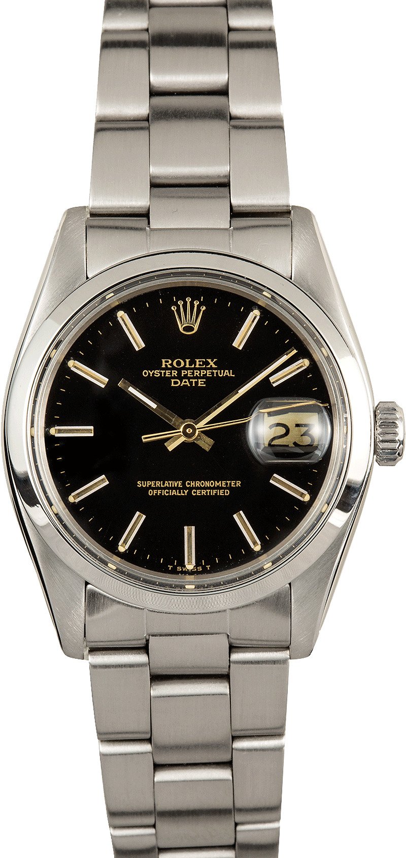 Rolex Date 1500 Black Dial 100% Authentic
