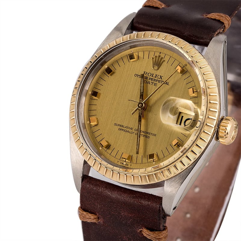Pre-Owned Rolex Date 1505 Champagne Dial T