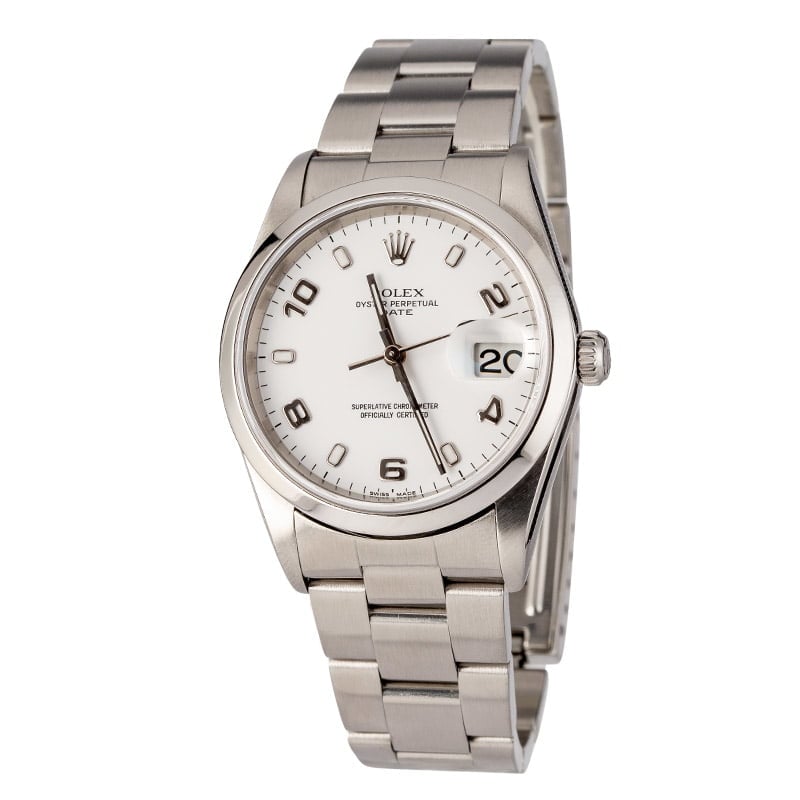Pre-Owned Rolex Men's Stainless Steel Perpetual Date 15200