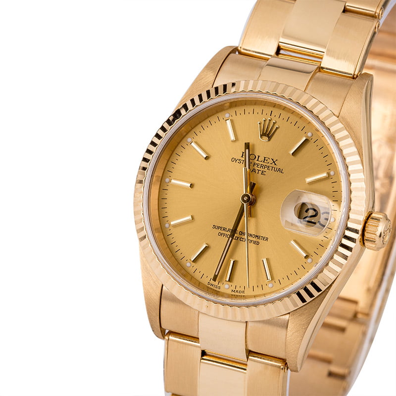 Pre-Owned Rolex Date 15238 Oyster Rivet