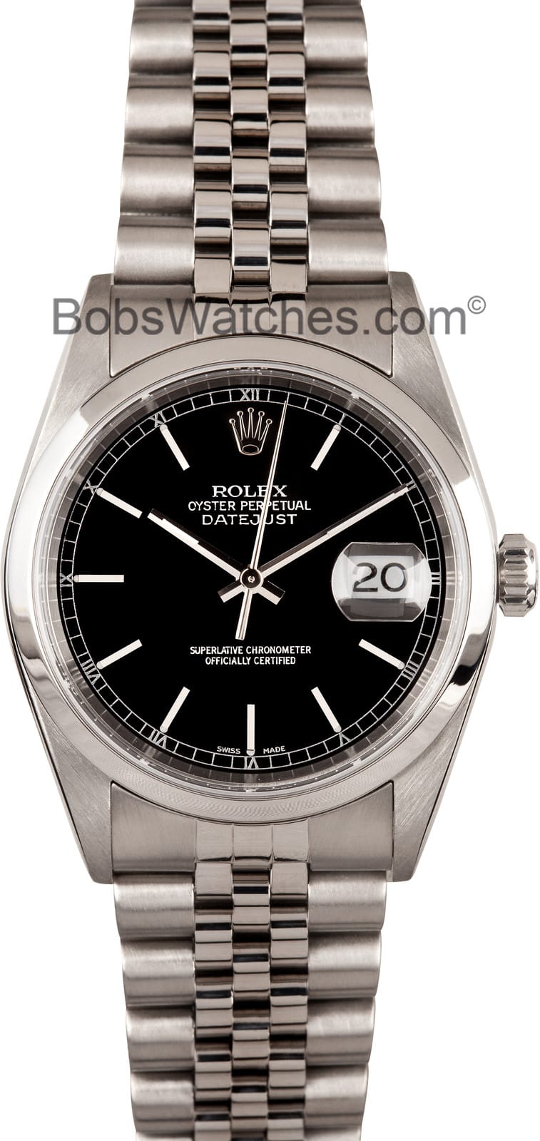 Men's Rolex Datejust Watch Black Dial 